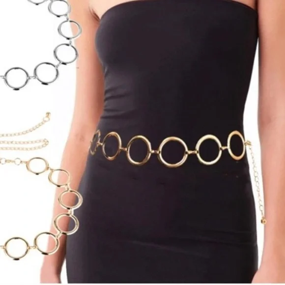 Accessories | Nwot Vintage Goldtone Ring Waist Belt | Poshmark